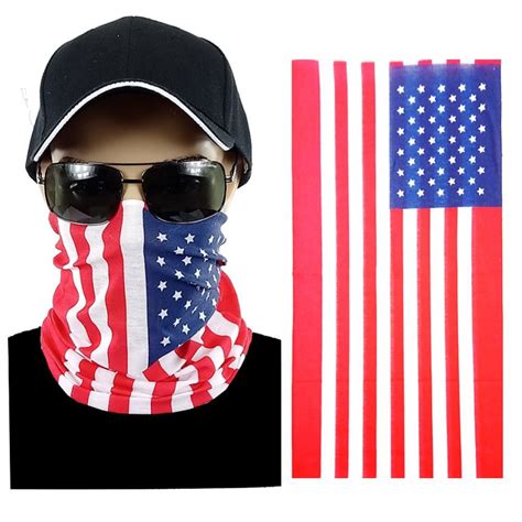 20 Units of Usa Flag Multi Function Seamless Tube Bandana - Face Mask - at - alltimetrading.com