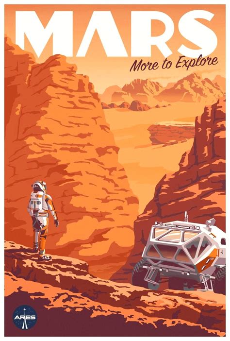 human Mars: Illustrated movie posters for The Martian