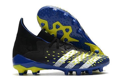 2021 New Adidas Predator Freak.1 AG Blue/Black/White/Yellow - Cleatsshop