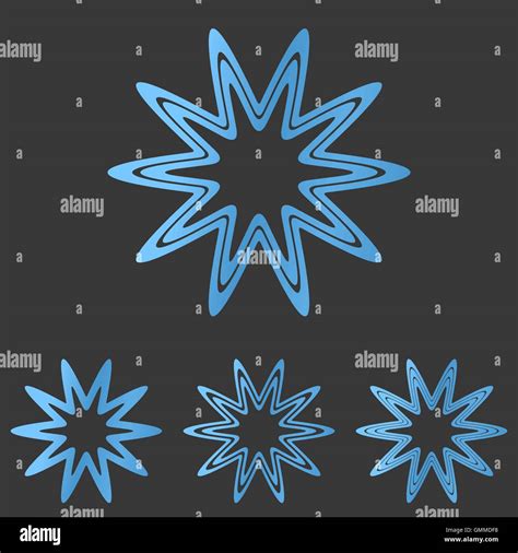 Blue line star logo design set Stock Vector Image & Art - Alamy