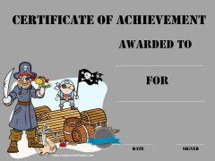 Free Printable Pirate Certificates for Kids
