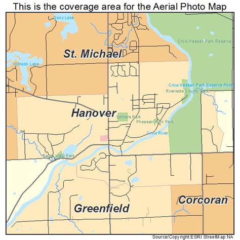 Aerial Photography Map of Hanover, MN Minnesota