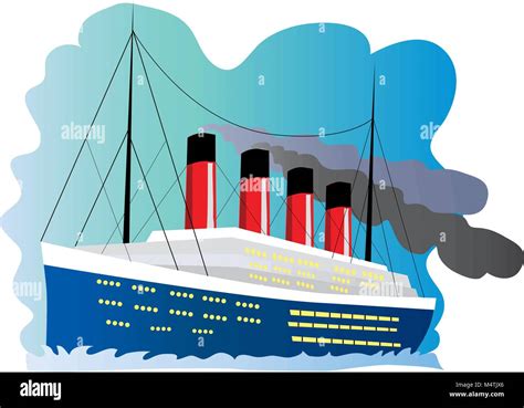 A cartoon illustration of the ship Titanic Stock Vector Image & Art - Alamy