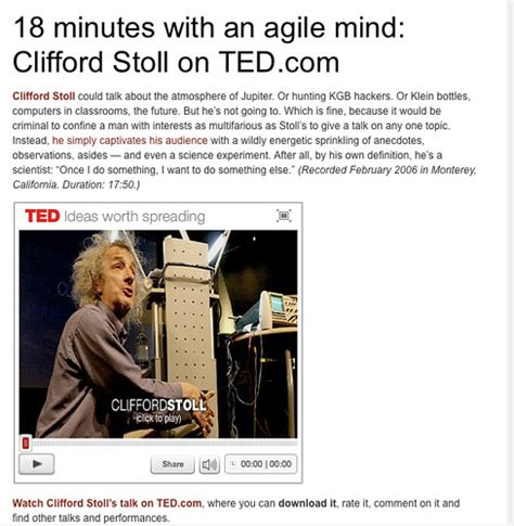 TED Blog | 18 minutes with an agile mind: Clifford Stoll o… | Flickr