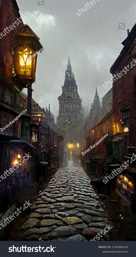 570 London Street Scene Vintage Illustration Images, Stock Photos, 3D ...