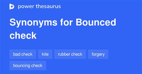 Bounced Check synonyms - 49 Words and Phrases for Bounced Check