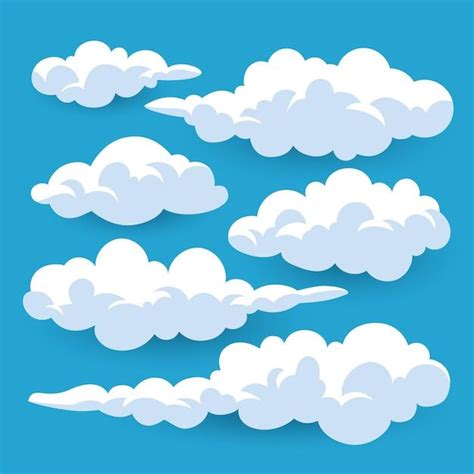 Free Vector | Cartoon clouds collection | Cartoon clouds, Cloud illustration, Vector free