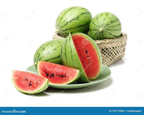 Big watermelon and slice stock photo. Image of pack - 137712084