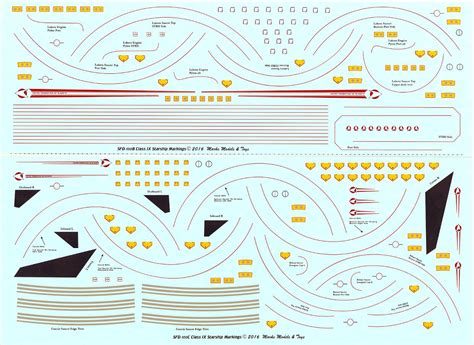 Starfighter Decals 1/1000 STAR TREK CLASS IX STARSHIP MARKINGS | eBay