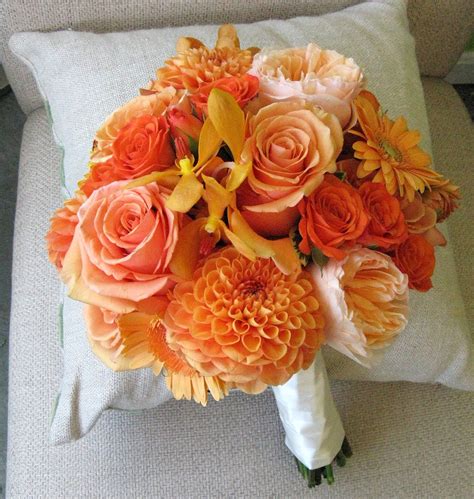 [IMG_2412.JPG] | Orange wedding flowers, Orange flower bouquets, Orange wedding bouquet