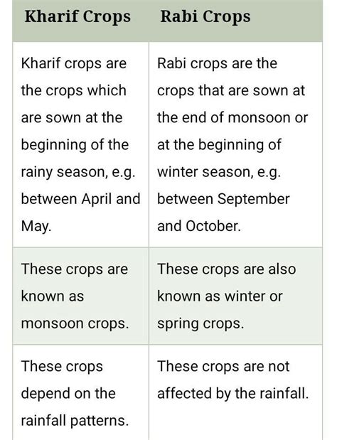 difference between Kharif and rabi crops - Brainly.in