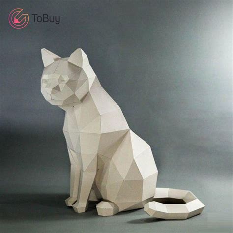 Papercraft Кот | Шаблоны животных, Бумажные животные, Бумажные скульптуры