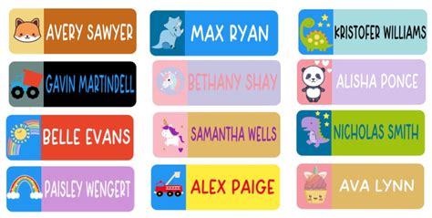 Custom DIY Kids Name Labels Daycare Labels School Labels | Etsy