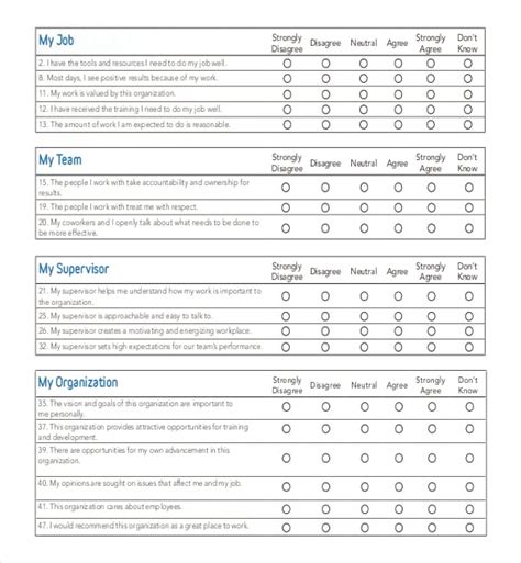 20+ Employee Survey Templates & Samples - DOC, PDF