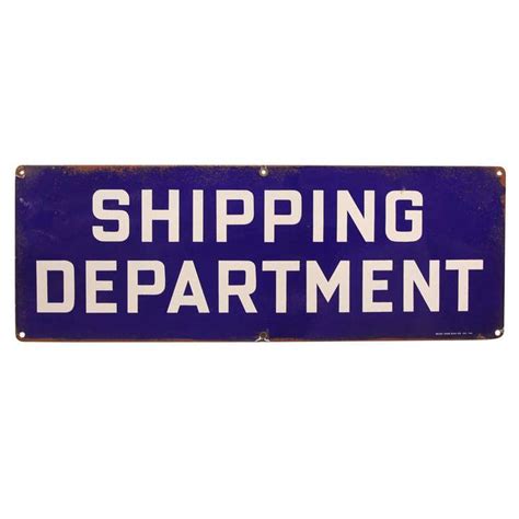 1930's Original Enamel ' Shipping Department ' Sign | 1stdibs.com ...