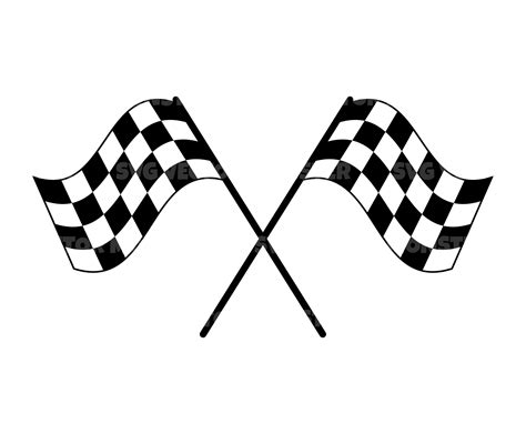 Checkered Racing Flag Svg. Vector Cut File for Cricut, Silhouette, Pdf Png Eps Dxf, Decal ...