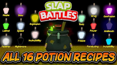 ALL 16 ALCHEMIST Glove🧪 Recipes (GUIDE SHEET!) – Slap Battles Roblox ...