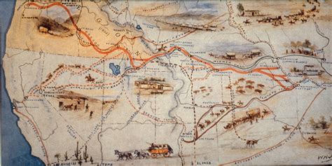 A map showing the westward trail from Missouri to Oregon. (Credit: MPI ...