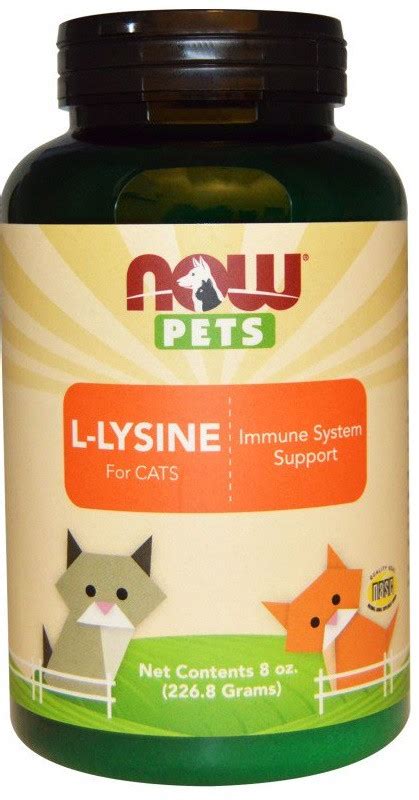 NOW Foods Pets, L-Lysine for Cats - 226 grams - Bodybuilding and Sports Supplements