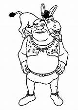 Shrek Donkey Coloring Pages sketch template