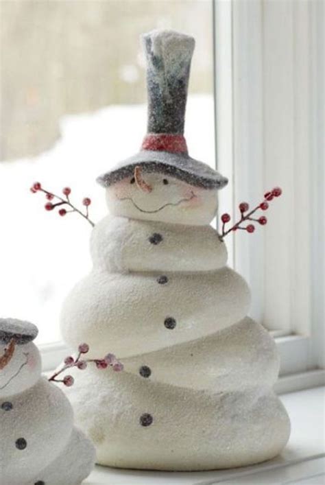 31 Cute Snowman Christmas Decorations For Your Home | Snowman christmas ...