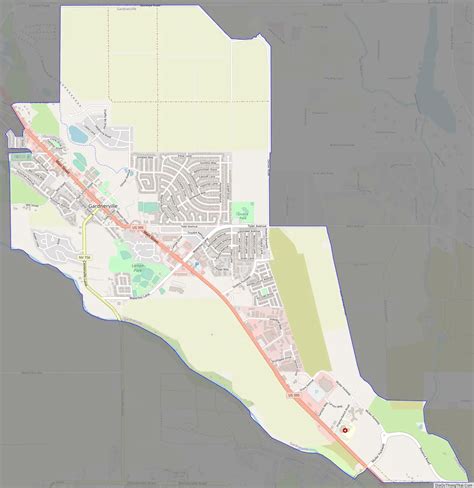 Map of Gardnerville CDP - Thong Thai Real