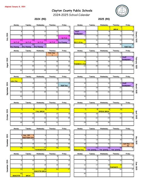 Clayton County Public Schools Calendar Holidays 2024-2025