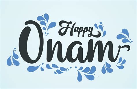 Happy Onam hand drawn lettering typography 25352412 Vector Art at Vecteezy