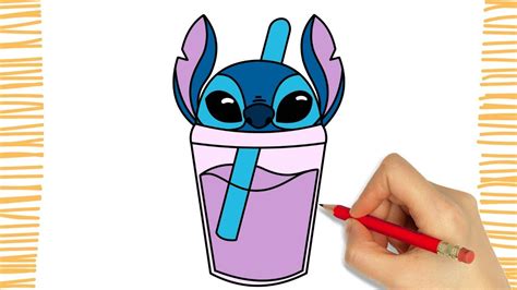 How to Draw STITCH'S CUP DRINK I CUTE I Easy I Step by Step - YouTube