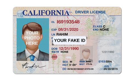 California Fake ID Template – V2 – Your Fake ID Templates