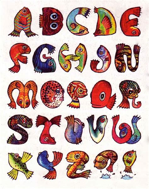 Vissenalfabet (Fish Alphabet) by Frits Jonker. | Typography alphabet ...