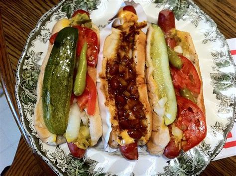 Portillos- My first Chicago hot dog. Portillos is a Chicago Staple!!! Best hot dog of my life ...