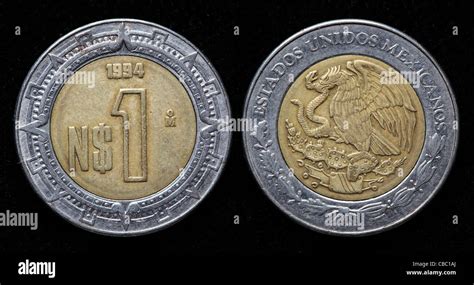 1 nuevo peso coin, Mexico, 1994 Stock Photo - Alamy