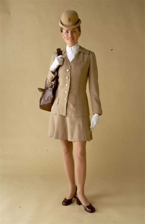 Pan-Am flight attendant, 1972 | Flight attendant uniform, Flight ...