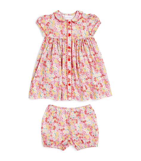 Rachel Riley pink Floral Print Dress and Bloomers Set (6-24 Months ...