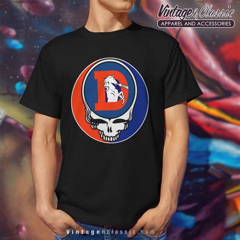 Denver Broncos Grateful Dead Steal Your Face Shirt - Vintagenclassic Tee