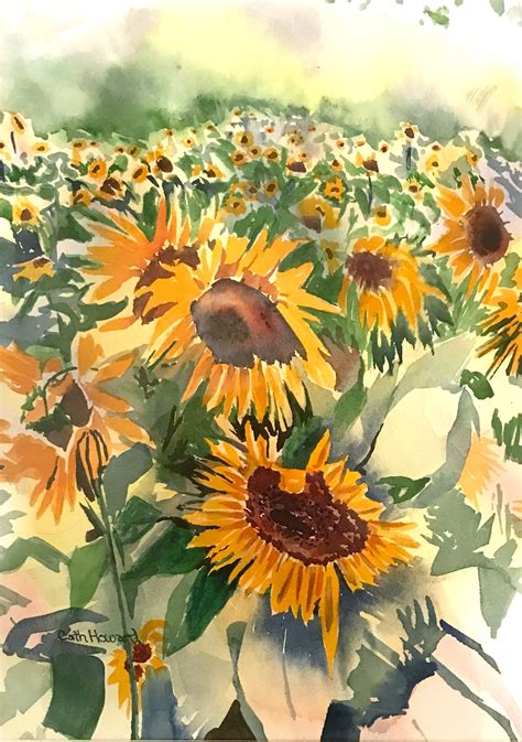 ‘Sunflowers’ Watercolor Original – Cath Howard | Gifts Inn Boonsboro