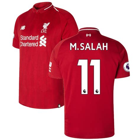 New Balance Mohamed Salah Liverpool Red 2018/19 Home Replica Player Jersey