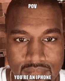 Kanye West Stuck In Your Phone Kanye West Ironic GIF - Kanye West Stuck ...