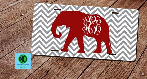 Alabama License Plate. License Plate Frame. Elephant License - Etsy