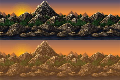 Mountain Pixel Art 2D Game Backgrounds - CraftPix.net