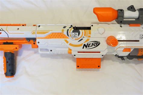 RARE Nerf White Whiteout Longstrike CS-6 Sniper Rifle Blaster Barrel ...