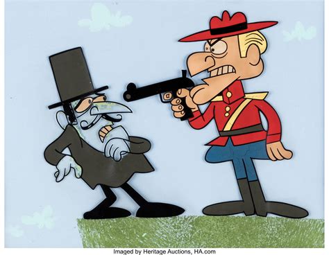 Dudley Do-Right and Snidely Whiplash Scene Cel on Painted | Lot #19265 ...