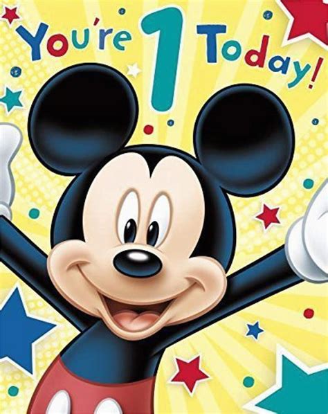 Mickey Mouse First Birthday Card | BirthdayBuzz