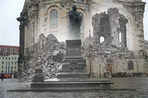 Dresden after the bombings of 1945 and in 2015 - Mirror Online