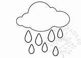 Rain Cloud Preschool Weather  Coloring Page sketch template