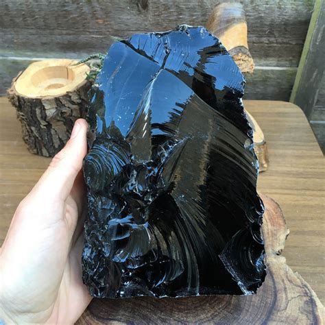 Beautiful Raw Black Obsidian Crystal Volcanic Glass Free-Form | Etsy