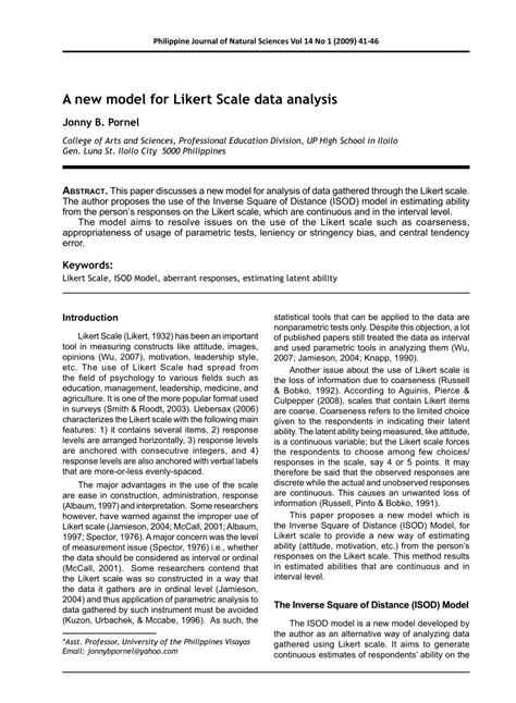 (PDF) A new model for Likert Scale data analysis