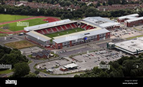 aerial view of Leigh Centurions Rugby League Club ground, Leigh Sports Village Stadium ...