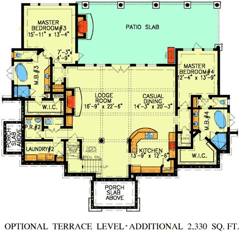 Plan 15801GE: Dual Master Suites Plus Loft | Master suite floor plan ...